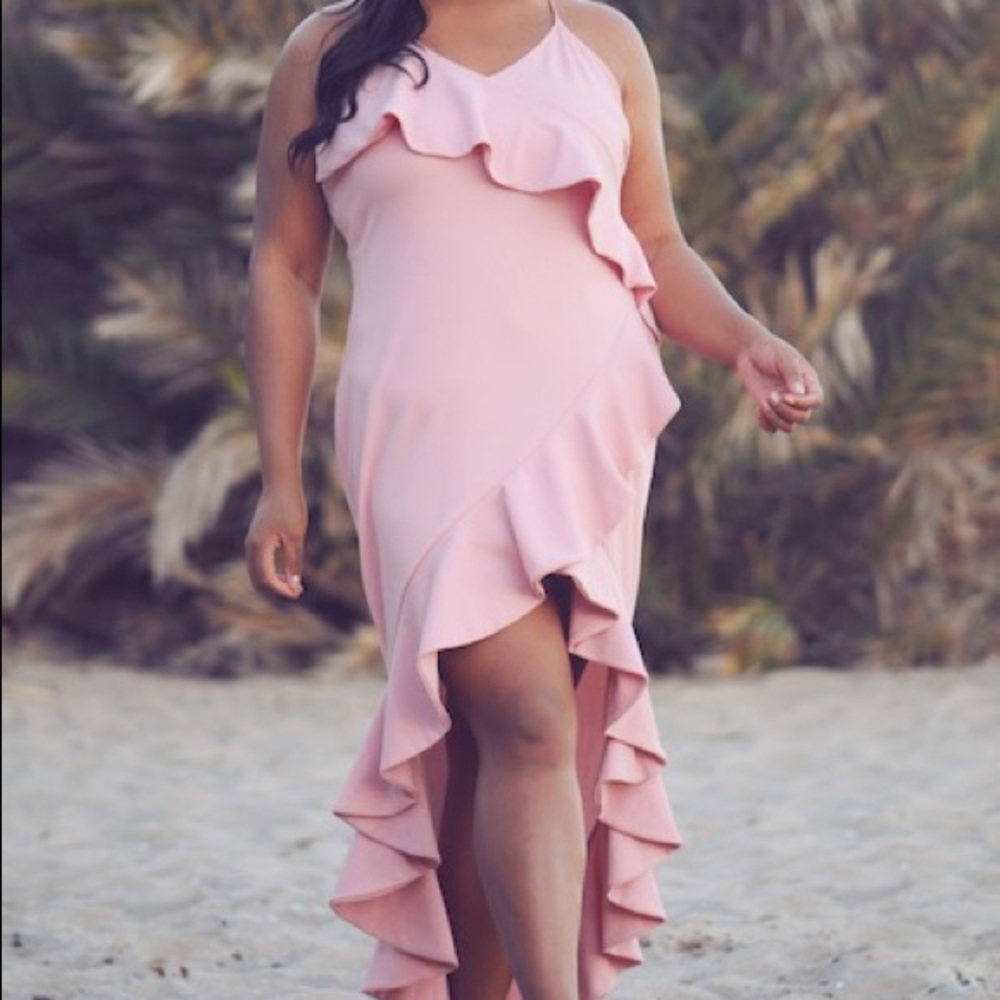 Pink Spaghetti Strap Dress